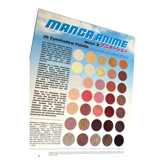 NEW Rude Cosmetics Manga Anime EYE SHADOW PALLET 35 Colors Make Up Book 2 NIP! - Picture 6 of 7